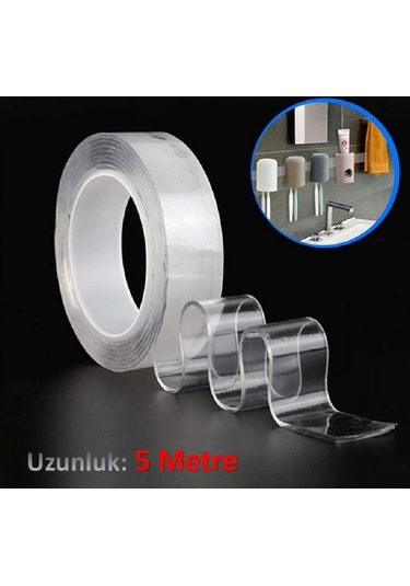 Çift Taraflı Silikonlu Şeffaf Montaj Bandı 3 Cm x 5 Metre N11.1627