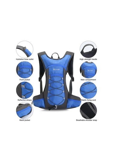 Novahub 10l Bisiklet Su Torbası Günlük Çanta Hafif Dağ Yürüyüşü Sırt Çantası Omuz Çantası Açık Kamp Bisiklet Koşu Seyahat İçin Mavi Mavi