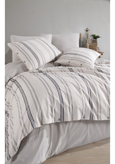 Italian Style Naturel Çift Kişilik Nevresim Takımı Krem - Krem Krem