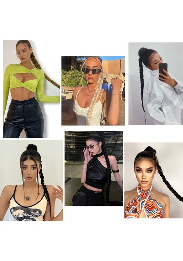 Vkemall Renkli Saç Uzatma Ponponu - 100 Adet Karışık Renk Seçeneği, 613 Beyaz Altın, Kolay Takılır Saç Aksesuarı