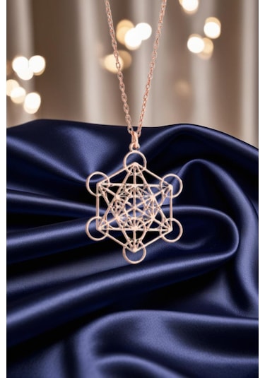 925 Ayar Gümüş Metatron Kolye Rose