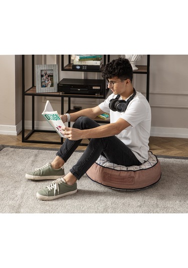 Yuvarlak Yer Minderi Puf, 60 X 60 Cm