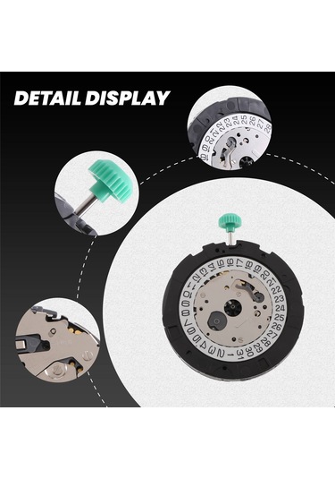 Xurunkeji Ayar Kolu 4,5 Saat Takvim Pozisyonu İle Miyota Os20 Kuvars Saat Hareketi İçin Uygundur Diğer