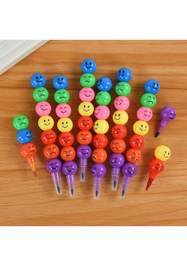 Büro Ev Ofis Hediyesi İçin 4parça Emojili Yumurtlayan Boya Kalemi Seti
