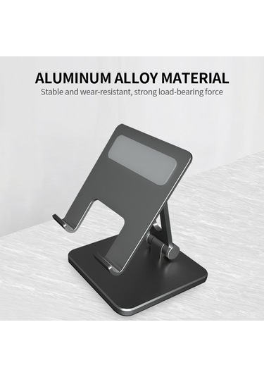 Yunboo Ayarlanabilir Açılı Alüminyum Telefon & Tablet Desteği - Kaymaz Silikonlu Standlı Standlı