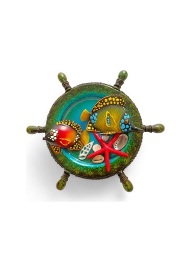 Deniz Temalı Dekorasyon İçin Eşsiz Dümen Ve Zarif Balık Süsü