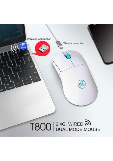 Maiyame Hxsj 2.4G 10000 DPI Kablosuz Hafif Oyuncu Mouse