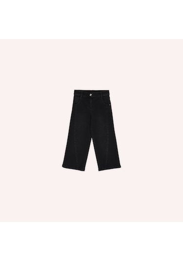 Panço Kız Çocuk Denim Pantolon Siyah
