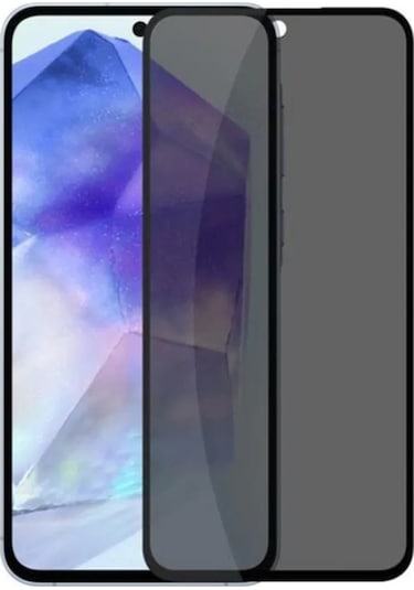 Samsung Galaxy A55- Uyumlu Privacy Hayalet Temperli Cam Ekran Koruyucu - Anti Static Esd Hd