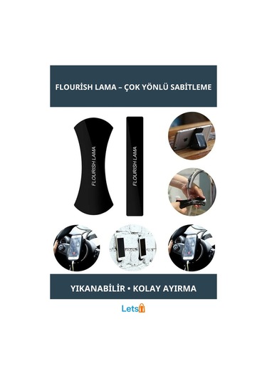 Çevre Dostu Yıkanabilir Sabitleyici Flourish Lama 2 Adet 1 Adet