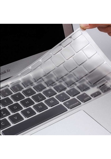 Macbook 13.3' Air A1932 Uyumlu Klavye Koruyucu Şeffaf Silikon Ped 001