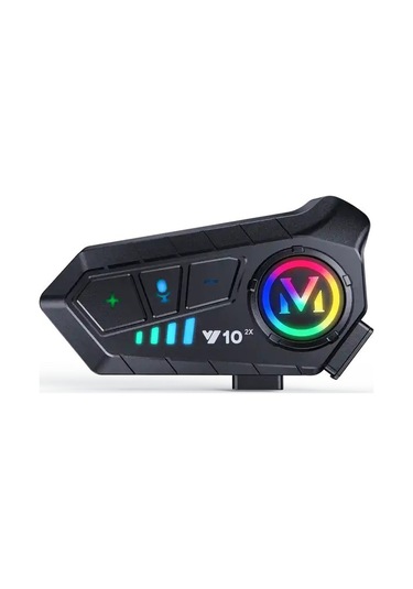 Çeşithane Y10 2x Motosiklet Kask Kulaklığı 300m Interkom, Su Geçirmez Bluetooth Kulaklık, Aı Sesli