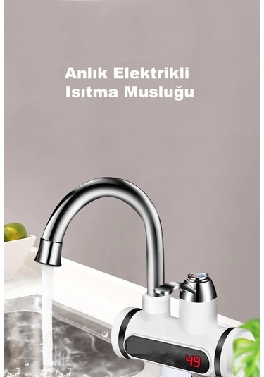 Tongxida Dailytech 3000w Elektrikli Anlık Su Isıtıcı Musluk Sıcaklık Gösterge -