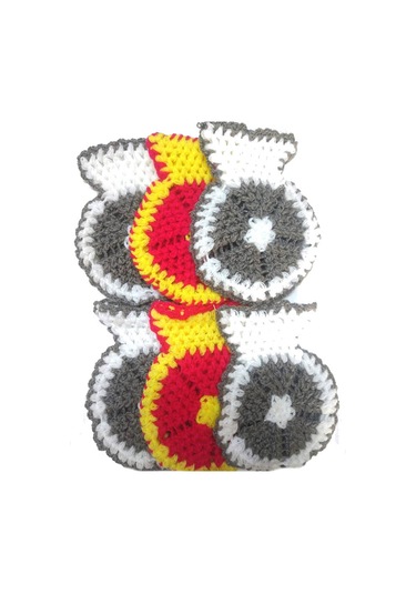 El İşi Örme 6lı Banyo Lifi İki Renkli