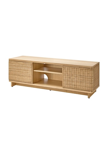 Tv Sehpası, Rattan, 157x41x49 Cm Naturel