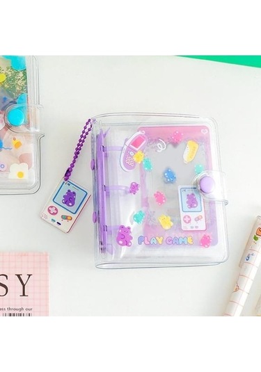 Trendooze Tutucu Telli Su Şeffaf Pembe Kartı Karikatür Geçirmez Fotoğraf Fotoğraf Dosya Cepli Albümü 20 Vs