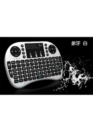 Lemestar Beyaz Mini Kablosuz 2.4g Klavye-mouse Seti, Işıklı Tuşlar, Hava Fare Fonksiyonu, Taşınabilir, Renkli Tasarım Optik