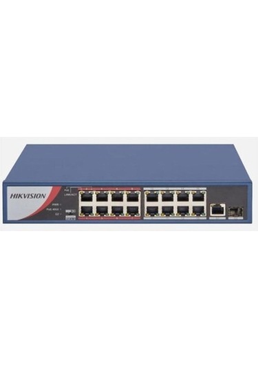 Hıkvısıon Ds-3e0318p-e/m 16fex1ge+1ge Sfp Yönetilemez 130w Poe Switch