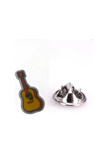 Herşey Nota Gitar Yaka İğnesi Rozet Çok Renkli