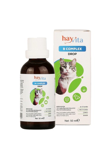 B Complex Vitamin 50ml - Kediler Için Tüy Sağlığını Destekleyici Multivitamin Damla