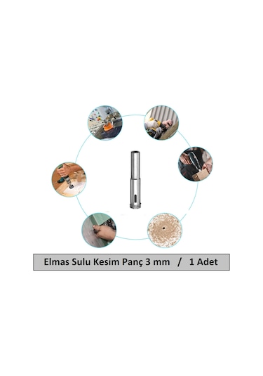 Venoa Cam Mermer Granit Fayans Delici Panç Seti Sulu Kesim 3 Mm