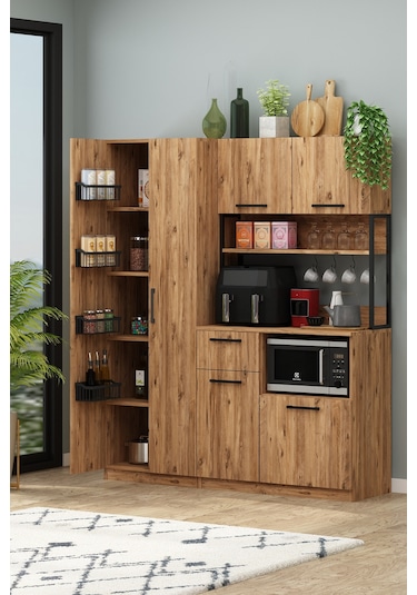 Ervin Kahve Köşesi 4 Sepet Raflı Airfry Kiler Dolabı Çok Amaçlı Atlantik Çam Atlantik Çam Ervin Kahve Köşesi 4 Sepet Raflı Airfry Kiler Dolabı Çok Amaçlı Atlantik Çam Atlantik Çam