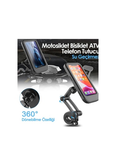 Gidon Bağlantılı Su Geçirmez Mıknatıslı Motorsiklet Telefon Tutucu Renkli
