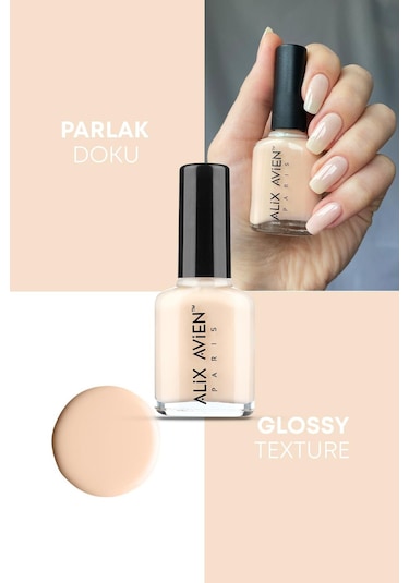 Alix Avien Krem Rengi Oje 06 Yüksek Pigmentli Uzun Süreli Kalıcılık Hızlı Kuruma Nail Lacquer 06