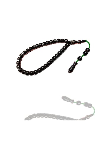 Sıkma Serisi Kırmızı Bilek Boy Kehribar Tesbih Sistem Püsküllü Gümüş