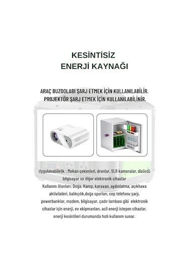 Fuchsia 315.000 mAh 1200W Güçlü Hafif Taşınabilir Kamp ve Doğa İçin İdeal Tasarlanmış Güç Kaynağı