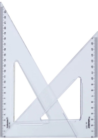 Yılldızlar 45-60 Derece Ekonomik Gönye Seti 30 CM Kod.136