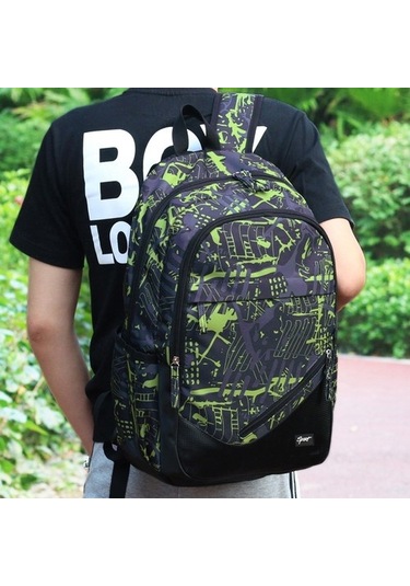 -boş Zaman Modası Öğrenci Okul Çantası Gow1xc Yeşil