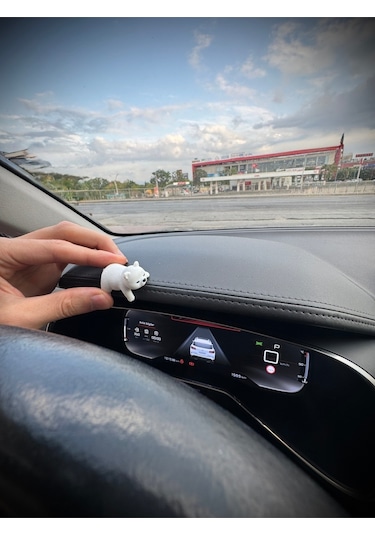 Sevimli Uyuyan Ayı Araba Dikiz Aynası Süsü - Araç İçi Aksesuar Süsü - Mutfak Süsü Torpido Süsü Ayı