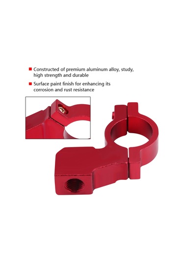 Konesam Kırmızı Motosiklet Görünüm Aynası Tutucu, Alüminyum Alaşımlı, Cnc Kesimli, 21-23mm Direksiyon Çubuğu İçin, Dayanıklı Ve Dekoratif Tek Adet