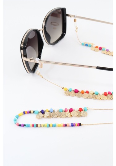 Gold Tuğralı Boncuklu Gözlük Ipi Kadın Gözlük Zinciri. Gözlük Ipi. Gözlük Ipi Askısı. Gözlük Zinciri Gold