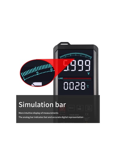 Kkmoon Kkm128 4.7" Dokunmadan Renkli Ekran Ultra-ince Multimetre