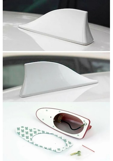 Volvo S40 Uyumlu Silikon Tabanlı Beyaz Renk Oto Balık Sırtı Anten