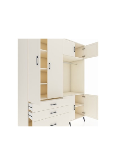 Kronos Gardrop 7 Raflı 3 Çekmeceli Tek Askılı 176x59x221 Aytaşı-aytaşı Aytaşı