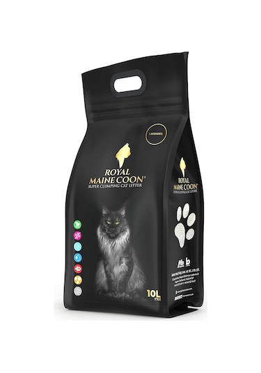 Royal Maine Coon Lavanta Kokulu Perlit Kedi Kumu 10 L