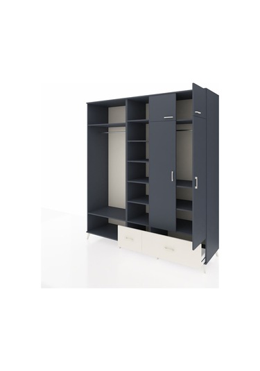 Kronos Dolap 12 Raflı 2 Çekmeceli 2 Askılı 220x59x243 Antrasit-antrasit/aytaşı Antrasıt/aytası Kronos Dolap 12 Raflı 2 Çekmeceli 2 Askılı 220x59x243 Antrasit-antrasit/aytaşı Antrasıt/aytası