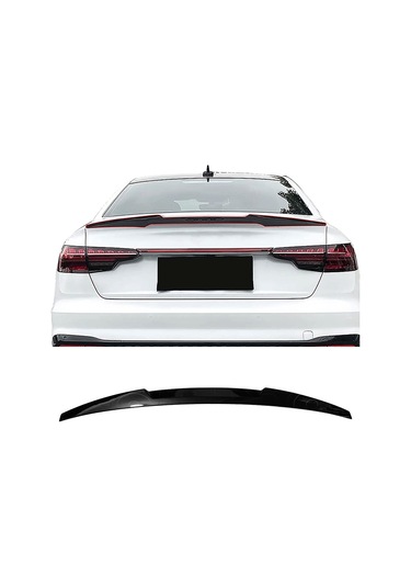 Audi A4 B9 Sedan M4 Bagaj Üstü Spoiler Parlak Siyah Spoyler Plastik İthal 2018+