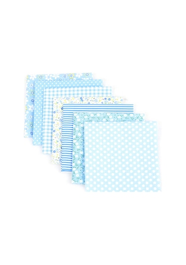 Gajeena Renkli Pamuklu Kumaş Seti - Dıy El İşi, Yastık Kılıfı, Masa Örtüsü İçin 7 Parça 50x50cm