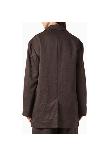 Represent Crimp Single - Breasted Blazer, Lüks Tek Düğmeli Klasik Ceket Kahverengi