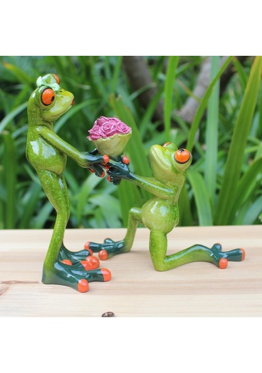 Homyl 3d Kurbağa Hayvan Reçine El Sanatları Düğün Tarif Edildiği Gibi