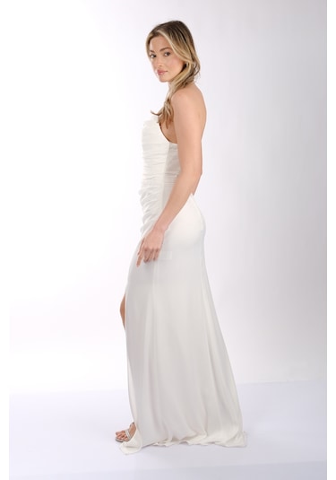 Abiye Elbise Dori 00kb7051 Beyaz