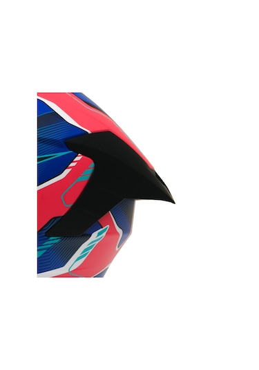 My Helmets Mks001-rbw Yarış Spoiler Güneş Vizörlü Şeffaf Full Face Motosiklet Kaskı Çok Renkli