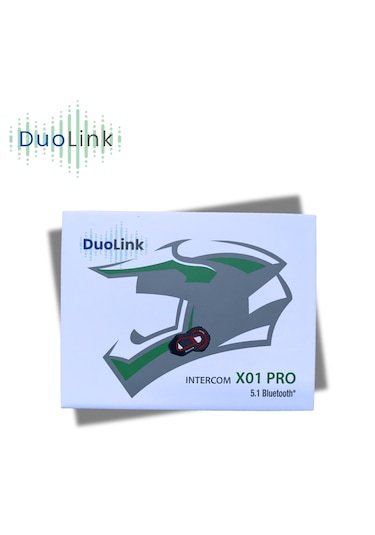 DuoLink X01 Pro İnterkom Bluetooth 6 Kişi Grup Motosiklet Kulaklık Müzik Paylaşımı Kask Intercom Sesli Yanıt