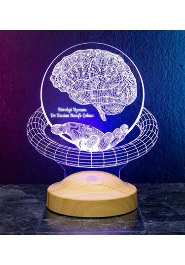 Nöroloji Doktoruna Hediye, Nörolog Hediyesi 3d Led Lamba