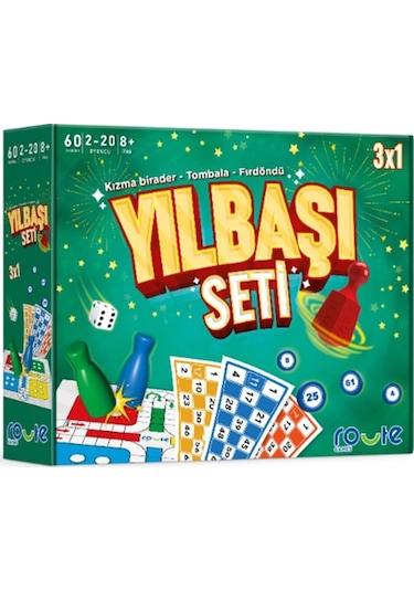 Route Yılbaşı Seti 3lü Oyun Seti Tombala Fırdöndü Kızma Birader