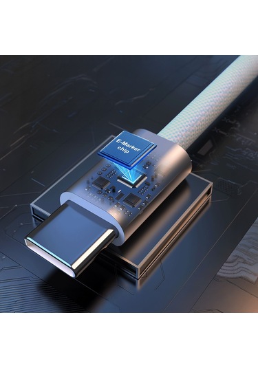 Lenyes Lc550 Type-c To Type-c Hızlı Şarj Özellikli Data Ve Şarj Kablosu 240w 1m Beyaz Beyaz